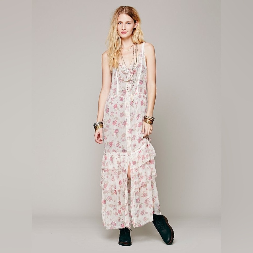 ISO Free People Lucy button front maxi dress